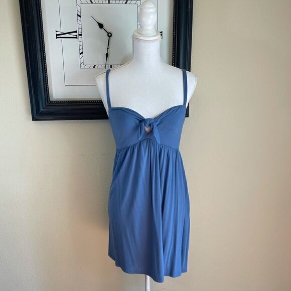 Copper Key Tie Front A- Line Dress - Picture 1 of 4